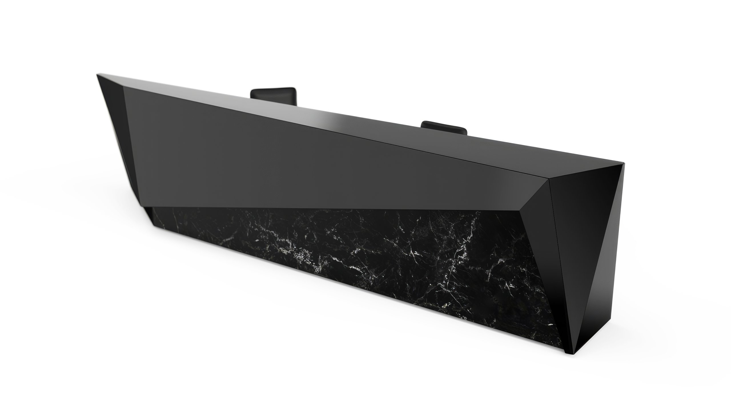 Prisma Noir form study — three-quarter with ceramic inlay detail