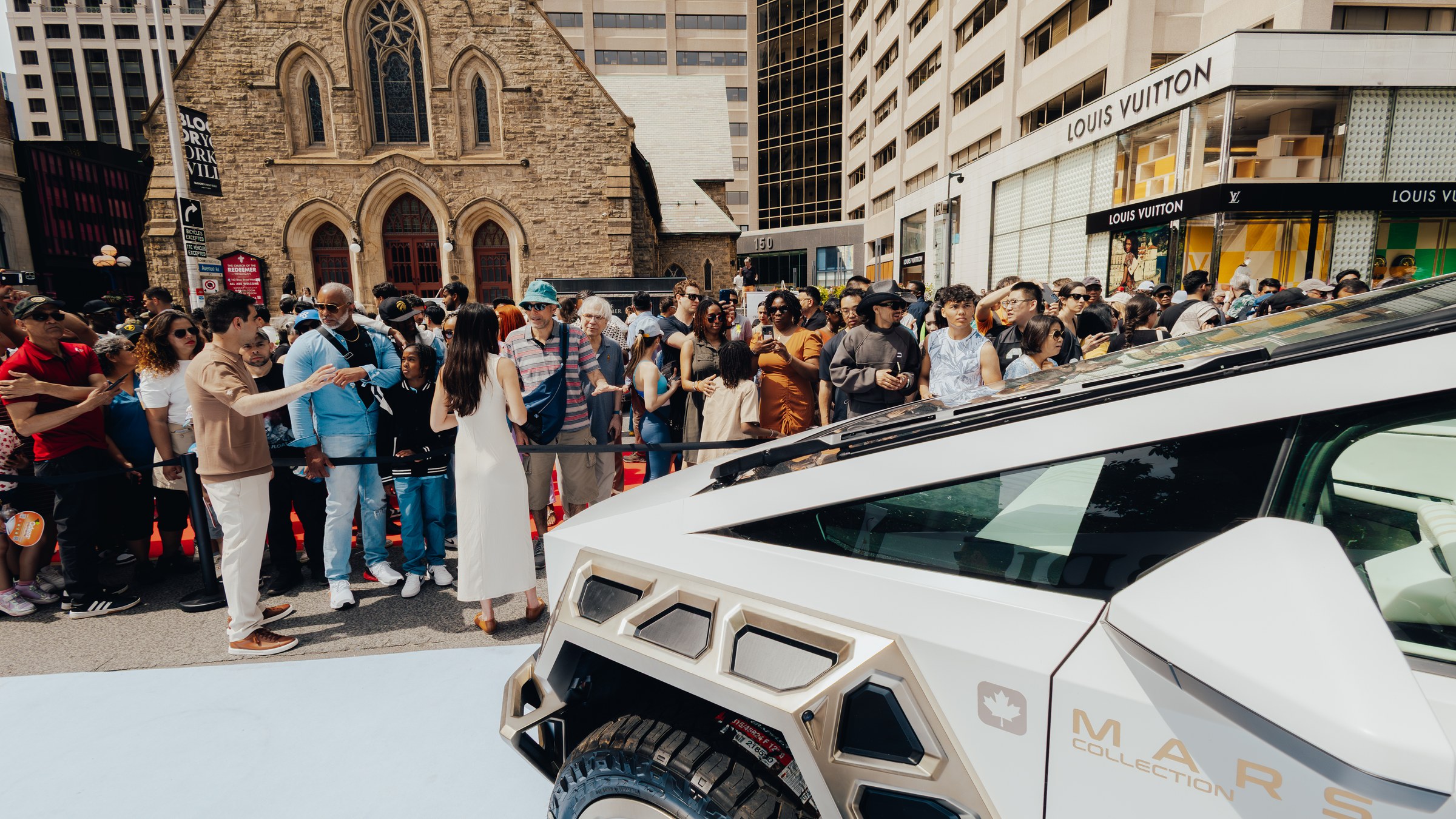 Xolaris drawing crowds in Bloor-Yorkville — MARS Collection badge detail